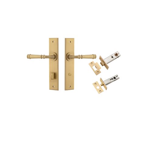 Door TRA13286KPRIV60 Lever Verona Chamfered Privacy Brushed Brass CTC85 Kit