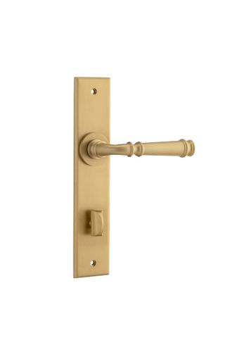 Dr TRA13286P85 Lvr Verona Chamfered Priv B/Brass Ctc85mm H240xw50xp59mm