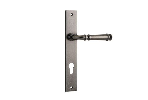 Door TRA13706E85 Lever Verona Rect Euro D/Nickel Ctc85mm H240xw38xp59mm