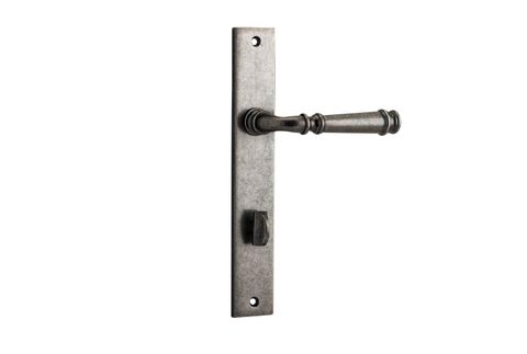Door TRA13706P85 Lever Verona Rect Priv D/Nickel Ctc85mm H240xw38xp59mm