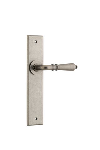 Iver TRA13780 Door Lever Sarlat Chamfered Latch Distressed Nickel