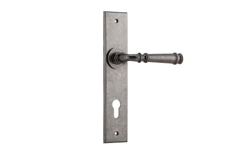 Dr TRA13786E85 Lvr Verona Chamfered Euro D/Nickel Ctc85mm H240xw50xp59mm