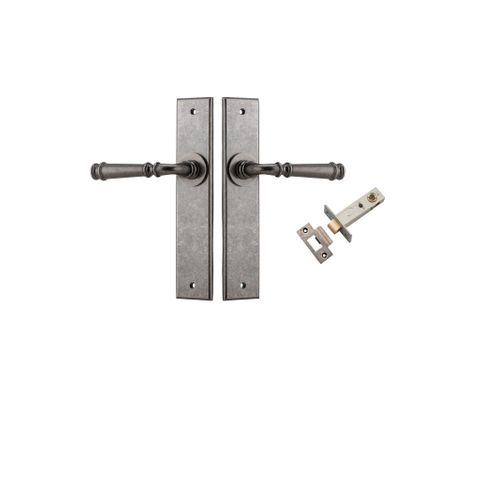 Door TRA13786KPASS60 Lever Verona Chamfered Distressed Nickel Passage Kit