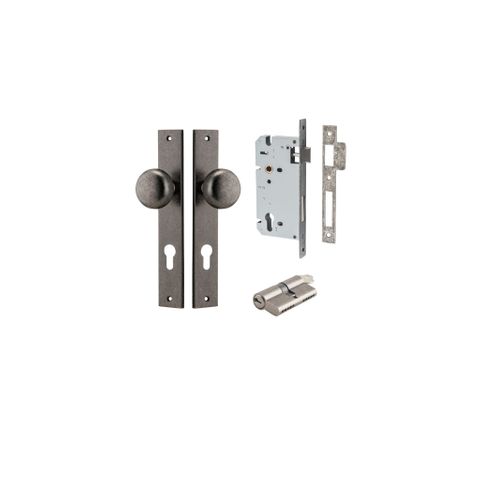 Dr TRA13822KENTR60KK Knob Cmbrg Rectg Euro Distress Nic H240XW38XP67 Entr Kit
