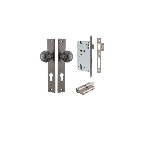 Dr TRA13824KENTR60KK Knob Glfrd Rectg Euro Distress Nic H240XW38XP60 Entr Kit
