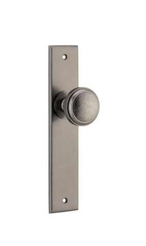 Iver TRA13831 Door Knob Paddington Chamfered Latch Distressed Nickel