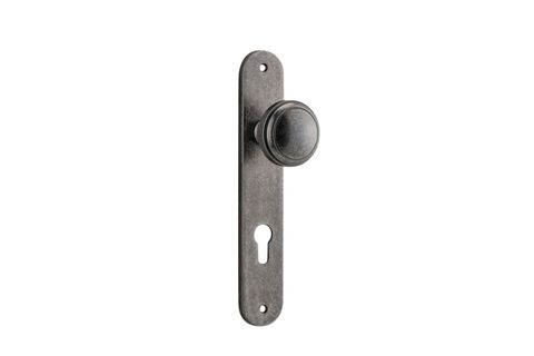 Dr TRA13832E85 Knob Paddington Oval Euro D/Nickel Ctc85mm H240xw40xp68mm