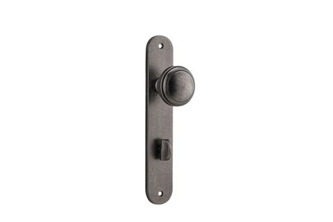 Dr TRA13832P85 Knob Paddington Oval Priv D/Nickel Ctc85mm H240xw40xp68mm