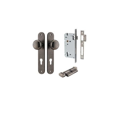 Dr TRA13834KENTR60KT Knob Cmbrg Ovl Euro Distress Nic H240XW40XP67 Entr Kit
