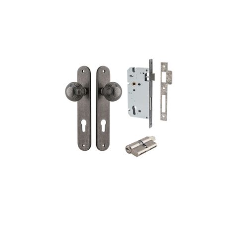 Dr TRA13836KENTR60KK Knob Glfrd Ovl Euro Distress Nic H240XW40XP60 Entr Kit
