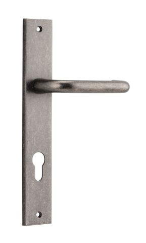 Door TRA13844E85 Lever Oslo Rect Euro D/Nickel Ctc85mm H240xw38xp57mm