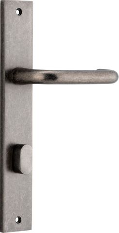 Door TRA13844P85 Lever Oslo Rect Priv D/Nickel Ctc85mm H240xw38xp57mm
