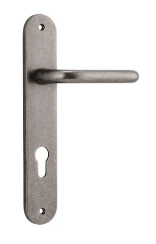 Door TRA13846E85 Lever Oslo Oval Euro D/Nickel Ctc85mm H240xw40xp57mm