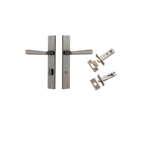 Door TRA13872KPRIV60 Lvr Copenhagen Rectangular Priv Pair Distressed Nickel