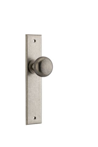 Iver TRA13946 Door Knob Cambridge Chamfered Latch Distressed Nickel