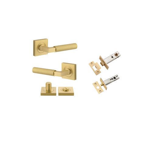 Iver TRA16273KPRIV60 Door Lever Berlin Rose Sqr Brushed Gold PVD Privacy Kit
