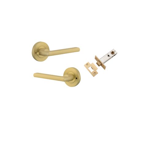 Iver Baltimore Round Rose Privacy Lever Kit W/ Latch