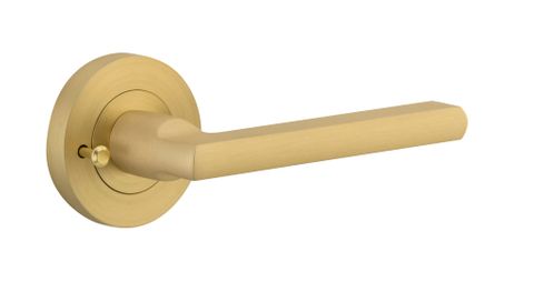 Iver Baltimore Round Rose Privacy Lever Kit W/ Latch