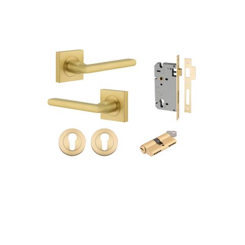 Iver TRA16275KENTR60KK Door Lvr Baltimr Rose Sqr Brush Gld PVD Key/Key Ent Kit