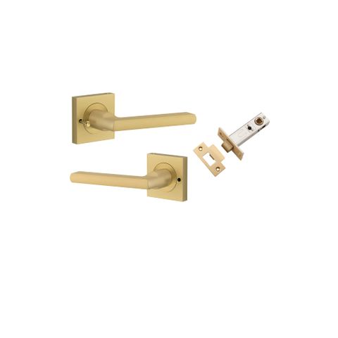 Iver TRA16275KIBPRIV60 Door Lvr Baltimr Rose Sqr Brush Gld PVD Inbuilt Prv Kit