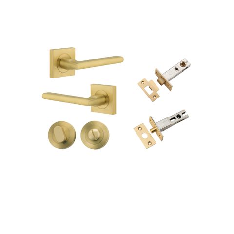 Iver TRA16275KPRIV60 Door Lever Baltimore Rose Sqr Brushed Gold PVD Priv Kit