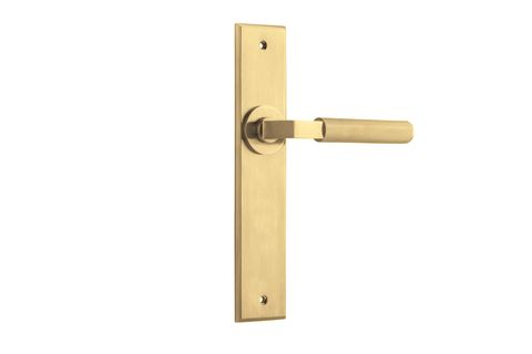 Door TRA16296 Lever Brunswick Knurled Chamfered Latch Brushed Gold