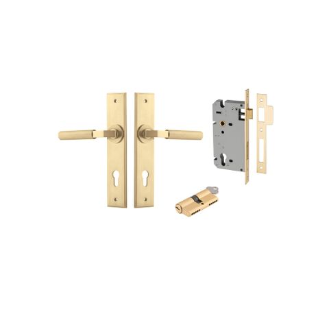 Iver TRA16296KENTR60KK Door Lever Brunswick Chamfered Brushed Gold PVD Key /