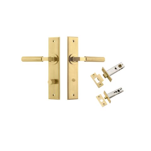 Iver TRA16296KPRIV60 Door Lever Brunswick Chamfered Brushed Gold PVD Privacy