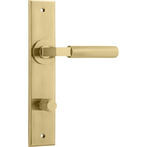 Iver TRA16296P85 Door Lever Brunswick Chamfered Privacy Pair Brushed Gol