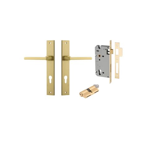 Iver TRA16302KENTR60KK Door Lvr Baltimore Rect Brush Gold PVD Key/Key Entr Kit