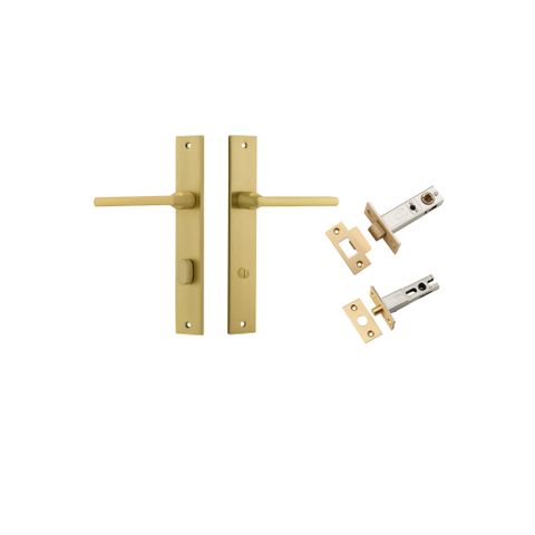 Iver TRA16302KPRIV60 Door Lever Baltimore Rectg Brushed Gold PVD Privacy Kit