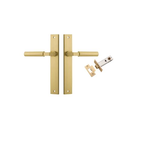 Iver TRA16350KPASS60 Door Lever Berlin Rectangl Brushed Gold PVD Passage Kit
