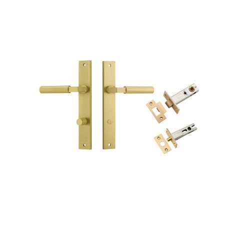Iver TRA16350KPRIV60 Door Lever Berlin Rectangl Brushed Gold PVD Privacy Kit