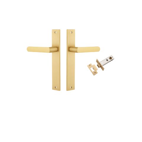 Iver TRA16360KPASS60 Door Lever Osaka Rectangular Brushed Gold PVD Passg Kit