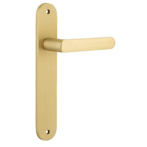 Iver TRA16364 Door Lvr Osaka Oval Latch Pr Brushed Gold PVD L120x P52