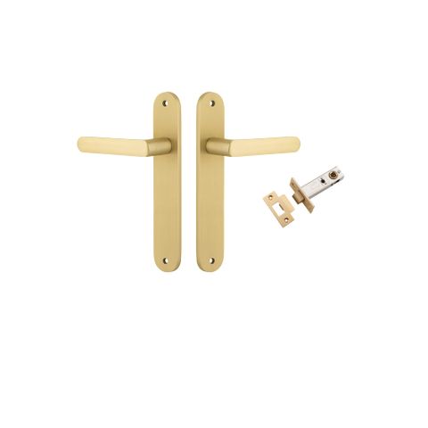 Iver TRA16364KPASS60 Door Lever Osaka Oval Brushed Gold PVD Passage Kit