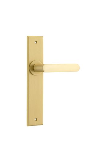 Iver TRA16366 Door Lvr Osaka Chamferd Ltch Pr Brush Gold PVD L120xp54