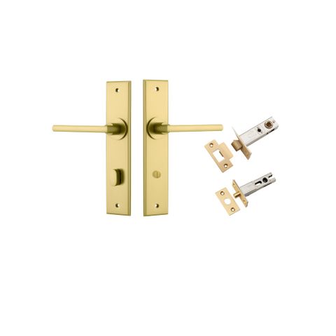 Iver TRA16382KPRIV60 Door Lever Baltimore Chamfered Brushed Gold PVD Prv Kit