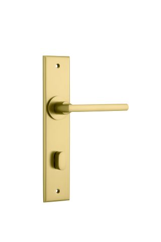 Iver TRA16382P85 Door Lvr Baltimore Chamferd Privacy Pair Brush Gold Pvd