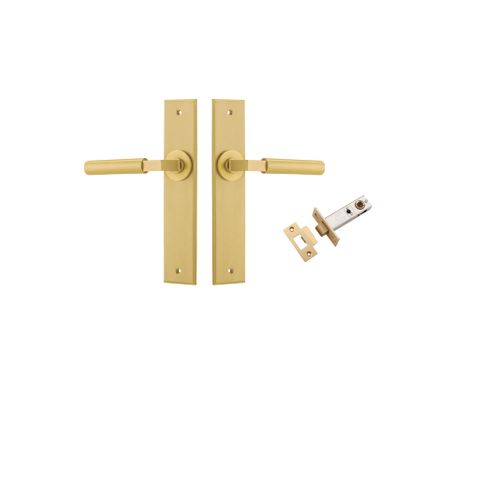 Iver TRA16394KPASS60 Door Lever Berlin Chamfered Brushed Gold PVD Passag Kit