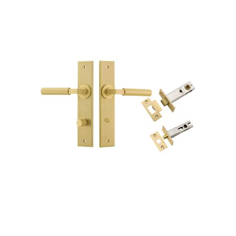 Iver TRA16394KPRIV60 Door Lever Berlin Chamfered Brushed Gold PVD Privac Kit