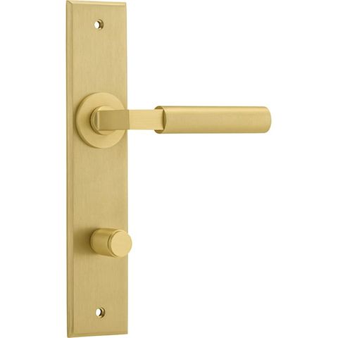 Iver TRA16394P85 Door Lvr Berlin Chamferd Prv Pr Brush Gold PVD L120xp59