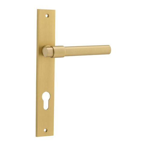 Door TRA16396E85 Lever Helsinki Rectangular Euro Pair Brushed Gold Pvd