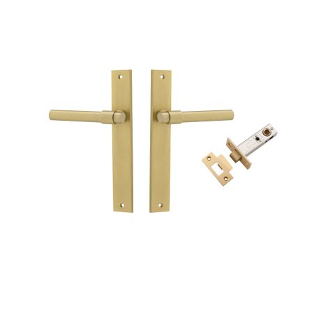 Iver TRA16396KPASS60 Door Lever Helsinki Rectangular Brushed Gold PVD Passag