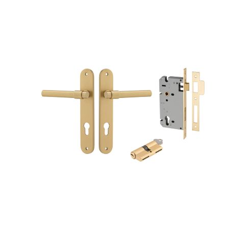 Iver TRA16400KENTR60KK Door Lever Helsinki Oval Brushed Gold PVD Key / Key Ent