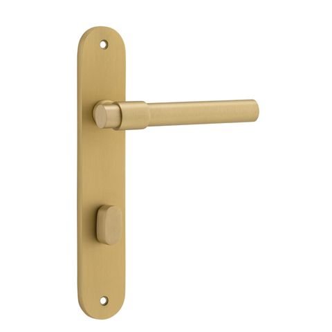 Iver TRA16400P85 Door Lever Helsinki Oval Privacy Pair Brushed Gold Pvd