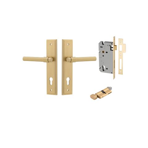 Iver TRA16402KENTR60KT Door Lever Helsinki Stepped Brushed Gold PVD Key / Thum