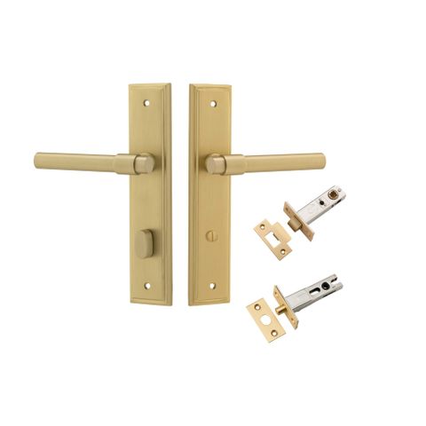 Iver TRA16402KPRIV60 Door Lever Helsinki Stepped Brushed Gold PVD Privacy Ki