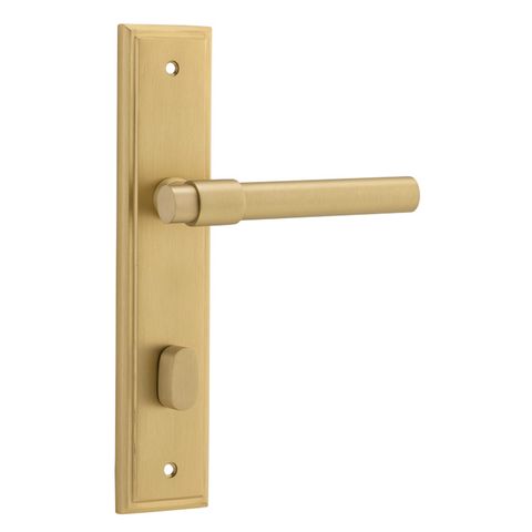 Iver TRA16402P85 Door Lever Helsinki Stepped Privacy Pair Brushed Gold