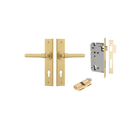 Iver TRA16404KENTR60KK Door Lever Helsinki Chamfered Brushed Gold PVD Key / Ke